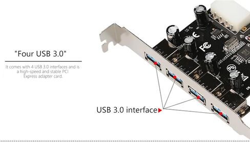 OrdinarYone 2/4 منفذ سريع السرعة USB3.0 PCIE بطاقة التوسع PCIE USB3.0 محول محول محول مجلس ملحقات التخزين الخارجية in Kuwait