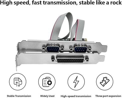 OrdinarYone PCIE 2 منفذ RS232 بطاقة 1 منفذ بطاقة التوسع المتوازي لاستبدال ملحقات الكمبيوتر المكتبي in Kuwait