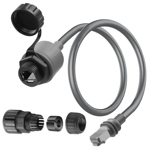 QIANRENON V3 Ethernet Adapter Waterproof Mount Cable for Starlink Gen 3 / Mini Outdoor Waterproof Connector Standard V3 Male to RJ45 Female Converter Plate Front Fixed, Cat6a 1000Mbps, 0.5m/1.6ft in Kuwait