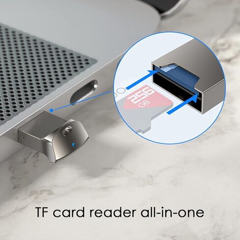 1 Pcs USB Computer Card Reader TF Card Memory Reader Adapter with LED Indicator for Computer Car Audio in Kuwait