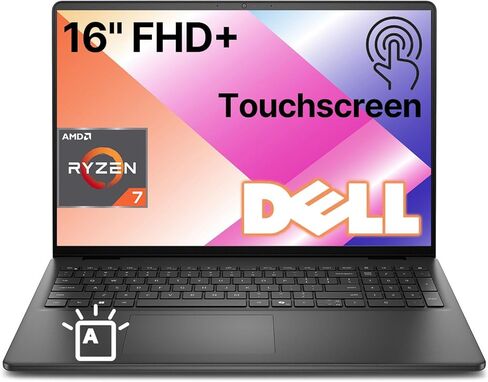كمبيوتر محمول للأعمال بشاشة تعمل باللمس مقاس 16 بوصة FHD+ من Dell | وحدة المعالجة المركزية AMD Ryzen 7 (Beat i7-1355U) | ذاكرة وصول عشوائي سعة 32 جيجابايت | محرك أقراص PCle SSD سعة 1 تيرابايت | مفتاح AI Copilot | لوحة مفاتيح بإضاءة خلفية | Windows 11 | ال in Kuwait