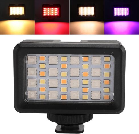 RGB LED Video Light, 40m Underwater Camera Light, 2700K to 5600K Color Temperature, Portable Photography Lighting for Live Streaming in Kuwait