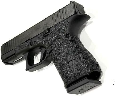 شريط قبضة مسدس Handleitgrips متوافق مع Glock 19 Gen 6 - شريط قبضة مسدس من ورق الصنفرة الأسود، سهل التركيب، أجزاء وإكسسوارات البندقية، مملوكة للمحاربين القدامى، صنع في الولايات المتحدة الأمريكية in Kuwait