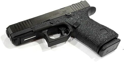 شريط قبضة مسدس Handleitgrips متوافق مع Glock 19 Gen 6 - شريط قبضة مسدس من ورق الصنفرة الأسود، سهل التركيب، أجزاء وإكسسوارات البندقية، مملوكة للمحاربين القدامى، صنع في الولايات المتحدة الأمريكية in Kuwait