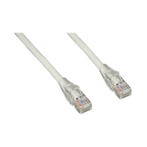 Cat6 Ethernet Patch Cable 24 AWG with Clear Finger Boot - POE Compliant, Flexible and Durable, White, 3 Feet in Kuwait