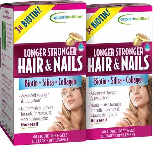 Applied Nutrition Longer, Stronger Hair and Nails 60-Count (Pack 2) in Saudi Arabia