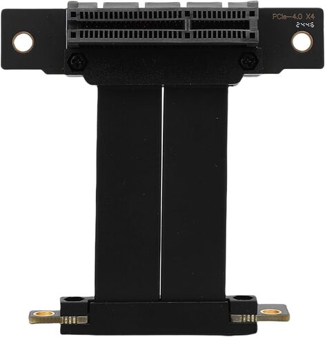 EBTOOLS PCIE 4.0 Riser Cable, 64 Pin GPU Graphics Card Extension Cable 8GB s Data Transfer, 4X 90 Connector, Backward Compatible with PCIE 3.0 2.0 1.0, for M.2 WiFi USB Sound (5cm) in Kuwait