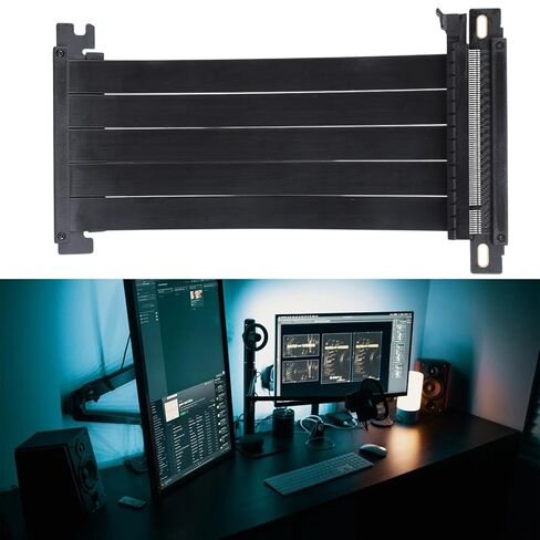 Peiiwdc بطاقة الرسومات العكسية أسود أبيض تمديد كابل PCIe X16 إلى X16 Gen4 / 3 موصل GPU ITX A4 المرن in Kuwait
