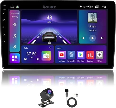 10.1inch 8Core 4+64GB Car Stereo Radio Upgrade for Silverado/GMC Sierra/Buick 2007-2013, Android 15 Car Dash GPS Navigation Unit,Wireless Carplay Android Auto, 1280x800 HD Touchscreen with Camera in Kuwait