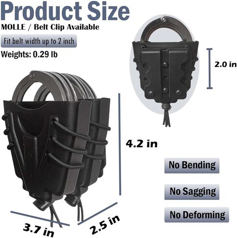 Molle Double Handcuff Pouch, Open-Top Cuff Case for Duty Belt, Fit Handcuff Holder for Duty Belt and Handcuffs Holster in Kuwait