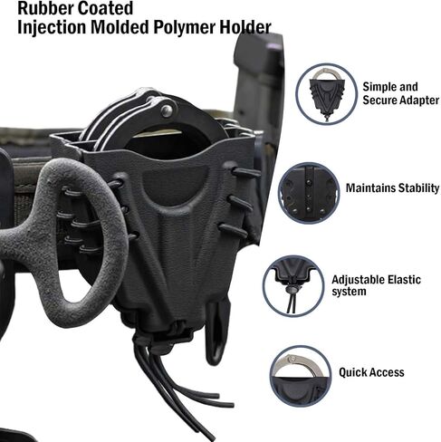 Molle Double Handcuff Pouch, Open-Top Cuff Case for Duty Belt, Fit Handcuff Holder for Duty Belt and Handcuffs Holster in Kuwait