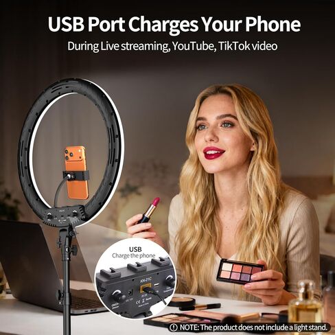EMART 21’’ Ring Light Wall Mount with Phone Holder, Rotatable Boom Arm Overhead Light Stand with Remote Control for Photography Lighting Studio, Live Streaming, Salon, Barber Light, Beauty Tattoo in Kuwait