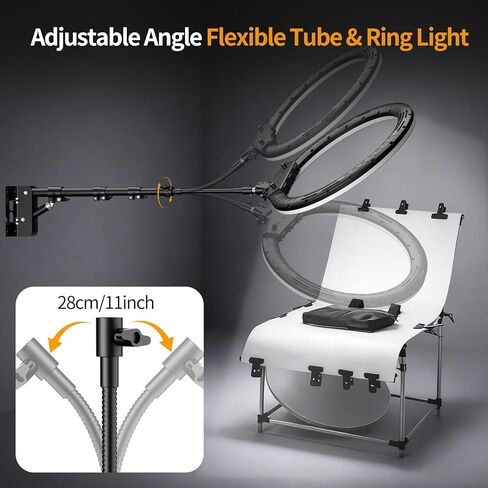 EMART 21’’ Ring Light Wall Mount with Phone Holder, Rotatable Boom Arm Overhead Light Stand with Remote Control for Photography Lighting Studio, Live Streaming, Salon, Barber Light, Beauty Tattoo in Kuwait
