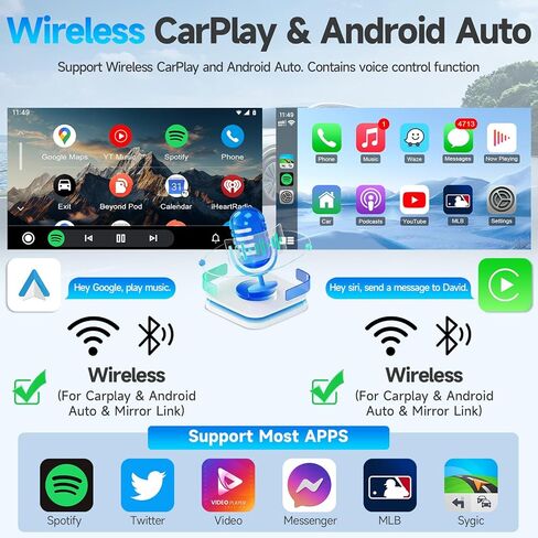 Leadfan Car Radio Stereo for Chevrolet Chevy Silverado Tahoe Suburban GMC Yukon 2007-2012 with Wireless Carplay Android Auto 9" TouchScreen Replacement with Bluetooth GPS Navigation WiFi Backup Camera in Kuwait