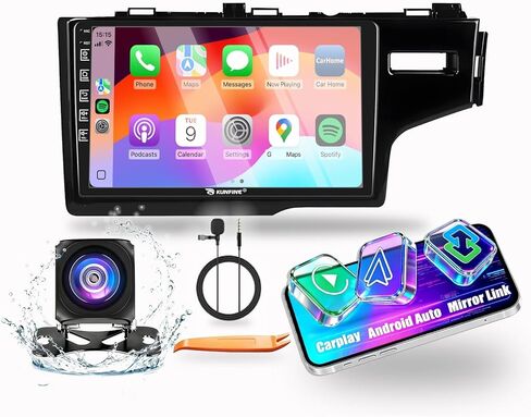 for Honda Fit Jazz 2015-2020 RHD CarPlay Android Auto Navigation Stereo GPS Radio Reverse Camera Display 10" IPS Touchscreen Headunit Tablet Pad Media Player, if Applicable Quad Core 4G+64G in Kuwait