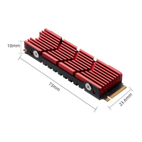 M.2 Heatsink, Aluminum Alloy NVMe Cooler, 2280 SSD Cooler with 3 Thermal Pads, Ideal for M.2 PCIE NVMe SSD in Kuwait