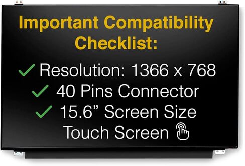 شاشة لمس بديلة لـ B156XTK01.0 HW0A 40 Pins HD 1366x768 شاشة LCD لامعة LED مع أدوات in Kuwait
