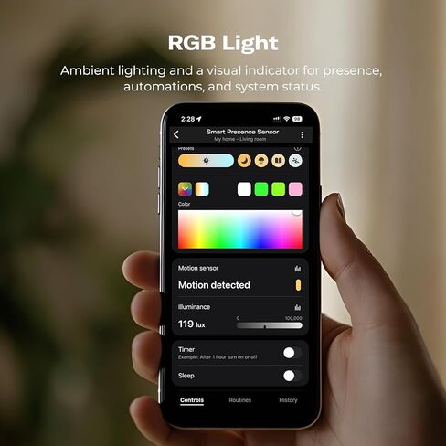 مستشعر الوجود الذكي R3 من THIRDREALITY، رادار موجة 60 جيجا هرتز، يعمل بمنفذ USB-C، ضوء RGB مع مؤشر الحالة، مستشعر الإضاءة، مكرر Zigbee، متوافق مع مساعد المنزل (ZHA&Z2M)، SmartThings in Kuwait