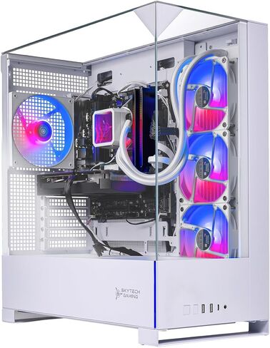 كمبيوتر الألعاب Skytech Gaming Archangel 5، Intel i7 14700F 2.1 جيجا هرتز، NVIDIA RTX 5070 12 جيجا، 1 تيرابايت Gen4 NVMe SSD، 32 جيجا DDR5 RAM 6000، 750 وات ذهبي PSU، 360 ARGB AIO، واي فاي، ويندوز 11، سطح المكتب in Kuwait