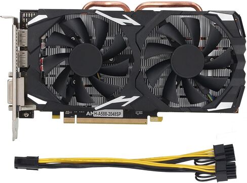 بطاقة رسومات RX580 عالية الأداء 8 جيجابايت GDDR5 256BIT بطاقة رسومات كمبيوتر مكتبي للألعاب لألعاب الكمبيوتر وتحرير الفيديو والإلكترونيات المعدنية (RX580 8GB GDDR5 256BIT) in Kuwait