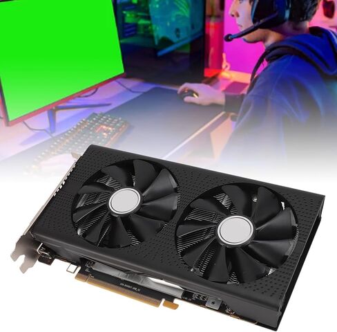 VBESTLIFE 8GB Graphics Card, GDDR5 256Bit GPU, 1286/7000MHz PCIE 3.0 x16 Gaming Video Card, Desktop Computer Graphics Support for DirectX 12 in Kuwait