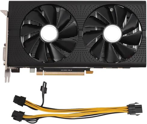 VBESTLIFE 8GB Graphics Card, GDDR5 256Bit GPU, 1286/7000MHz PCIE 3.0 x16 Gaming Video Card, Desktop Computer Graphics Support for DirectX 12 in Kuwait