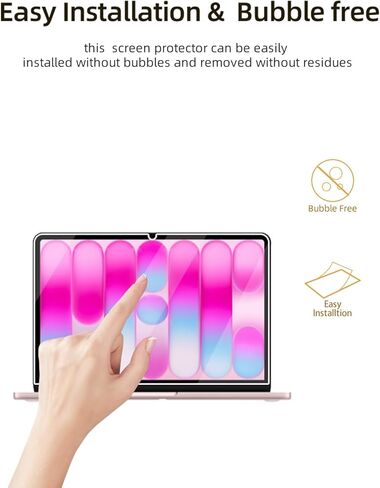 واقي شاشة لجهاز MacBook Neo مقاس 13 بوصة، عبوتان من طبقة غير لامعة مضادة للوهج، سهلة التركيب، خالية من الفقاعات لجهاز MacBook Neo، حساسة للمس in Kuwait