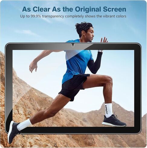 واقي شاشة TiMOVO مكون من قطعتين لجهاز الكمبيوتر اللوحي Fire HD 10 وFire HD 10 Plus الجديد كليًا (الجيل 13/11 - إصدار 2023/2021)، فيلم زجاجي مقوى 9H، شفاف عالي الدقة in Kuwait