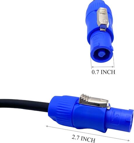 6.56 Ft Powercon Cable, 3 Pin Power Extension Cable for Prefessional Lighting Set-up Stage Light LED Screen Beam Moving Head LightPower Audio Video Equipment and More in Kuwait