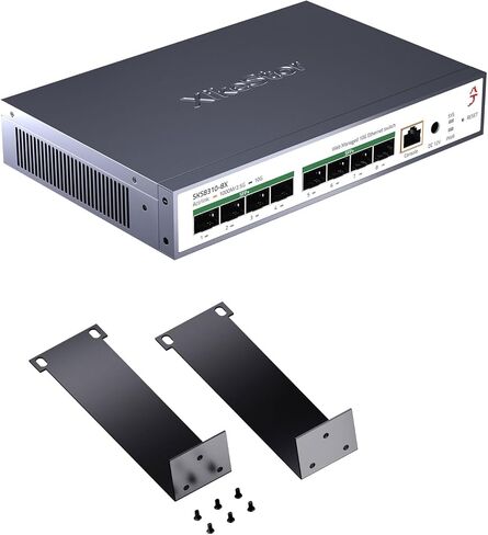 8-Port 10Gbps SFP+ L3 Managed Switch，Supports 1/2.5/10G Modules, 160Gbps Bandwidth，Supported DHCP/OSPF/BGP/RIP/VLAN/ACL/LACP/ARP/IGMP, Intelligent Fan Cooling, Desktop/Wall-Mount in Kuwait