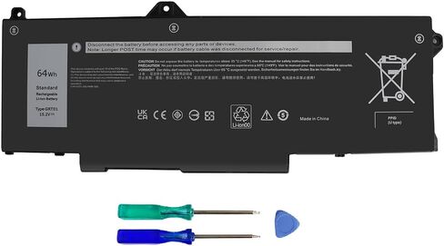 بطارية كمبيوتر محمول 64Wh GRT01 بديلة لجهاز Dell Latitude 15 5521 5531 14 5421 5431 Precision 3470 3561 3571 Alienware m17 R5 AMD Series R05P0 00P3TJ 0P3TJ VXD57 05RGW 9JRV0 بطارية الكمبيوتر. in Kuwait