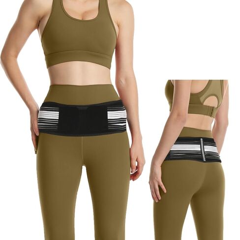 حزام الورك المفصلي Sacroiliac SI - دعامة دعم للحوض وأسفل الظهر قابلة للتنفس للرجال والنساء - تخفيف آلام عرق النسا والحوض والقطني وآلام الأعصاب والساق - ضغط ثابت in Saudi Arabia