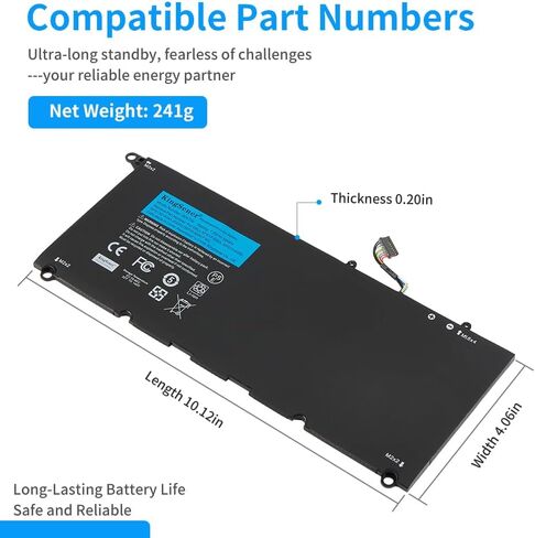 56WH 90V7W Laptop Battery for Dell XPS 13 13D 13-9343 13-9350 13D-9343 XPS13-9350 Ultrabook JHXPY JD25G 090V7W 5K9CP DIN02 RWT1R 0DRRP 7.6V in Kuwait