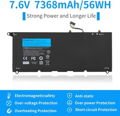56WH 90V7W Laptop Battery for Dell XPS 13 13D 13-9343 13-9350 13D-9343 XPS13-9350 Ultrabook JHXPY JD25G 090V7W 5K9CP DIN02 RWT1R 0DRRP 7.6V in Kuwait