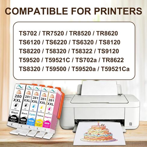 Refillable 280XL 281XL Ink Cartridges PGI-280XXL CLI-281XXL for Compatible for Canon PIXMA TS702 TS702a TS6120 TS6220 TS6320 TS8120 TS8220 TS8320 TR7520 TR8520 TR8620 TS9120 TS9520 Printer in Kuwait