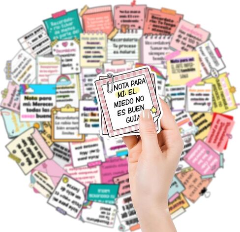 Inspirational Stickers Set - Spanish Self-Love Decals with Positive Affirmations, Motivational Quotes for Vision Board, Planners & Water Bottles in Saudi Arabia