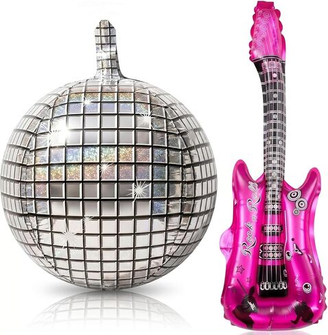 Gejoy 2 Pieces Inflatable Radio Boombox Inflatable Mobile Phone Props for 80s 90s Party Decorations Hip Hop Theme Birthdays Party Supplies in Kuwait