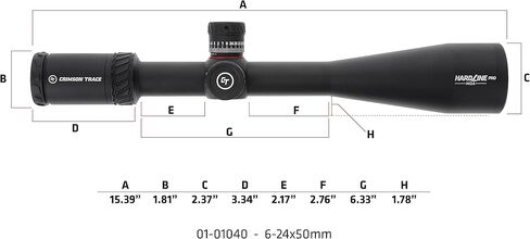 Crimson Trace Hardline Pro Riflescope مع هيكل متين خفيف الوزن وأغطية نطاق وقماش عدسة للصيد والرماية والتكتيكية والخارجية in Kuwait