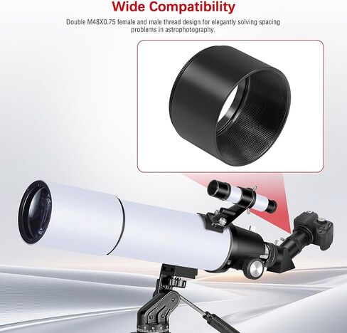 Alstar Astronomical 2 "/M48-extension Tube Kit 5mm 8mm 10mm 30mm - حزمة مع - تلسكوب T2 T Ring محول لجميع Canon EOS in Kuwait