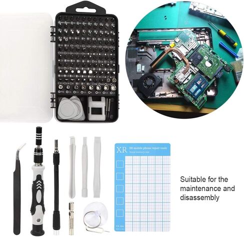 Fafeicy 119 في 1 مجموعة احترافية CRV Bit Kit أداة إصلاح الهاتف المحمول مجموعة إصلاح الهاتف الخليوي أداة الهاتف الذكي مع صندوق تخزين لتفكيك الكمبيوتر in Kuwait