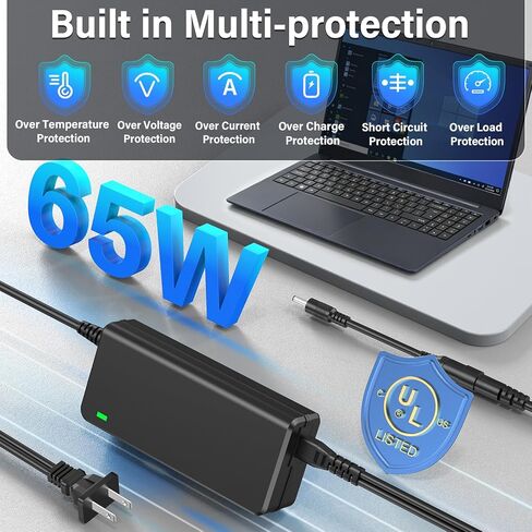 شاحن كمبيوتر محمول 19 فولت مناسب لـ Dynabook Satellite pro، محول تيار متردد لسلك الطاقة لـ Dynabook Satellite Pro C50-E C50-H C50-J C50-K C40-H C40-G C40-J C30-K C50D-B E10-S1 E10-S2 R50-EC C40D-B-104 in Kuwait