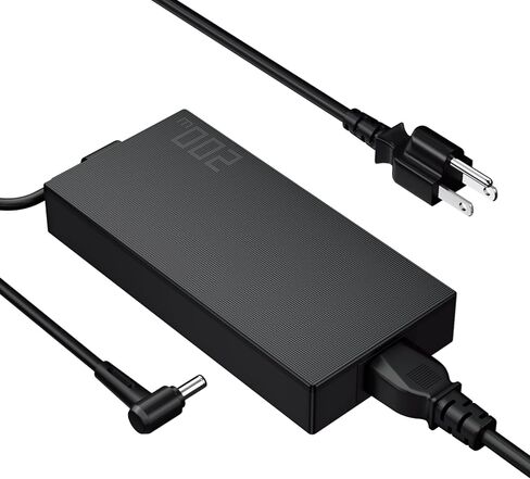 6.0x3.7MM 200W for Asus Laptop Charger 20V 10A, Compatible with Asus Rog Zephyrus G15 GA503, for Asus TUF Gaming A15 FA506IH FA5061U A14 FA401UV FA401WV Power Adapter Supply in Kuwait
