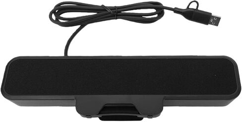 Zunate 10W On PC Speaker, USB A USB C Wired Stereo Speaker Bar for Desktop Computer with Volume Control Mute Key, Plug and Play in Kuwait