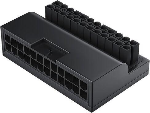 Mainboard ATX 24 Pin Adapter 90 Degree 24 Pin Male to Female Power Supply Adapter for Computer Cases,Motherboard,etc in Kuwait