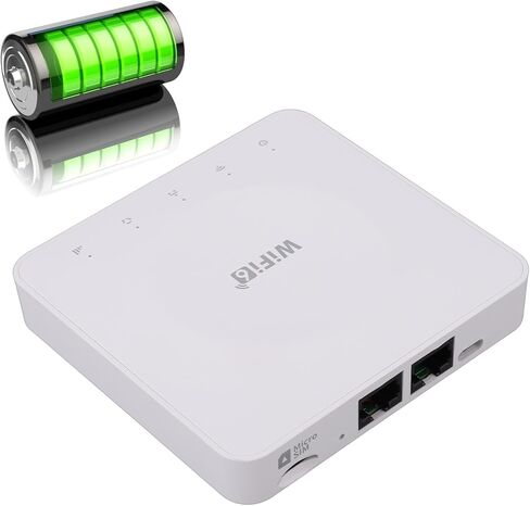 Naroote 4G WiFi Hotspot Router, Wireless Portable 4G LTE SIM Card Router with Dual LAN Ports for Home, Office, Remote Work & Travel Outdoor Use in Kuwait