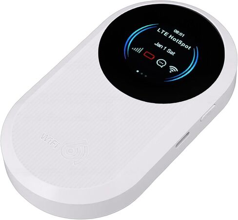 Naroote 4G LTE Portable Hotspot, 300Mbps WiFi Mobile Router with SIM Slot, Supports Simultaneous Device Connections, Ideal for European Network Bands B1 B3 B7 B20 in Kuwait