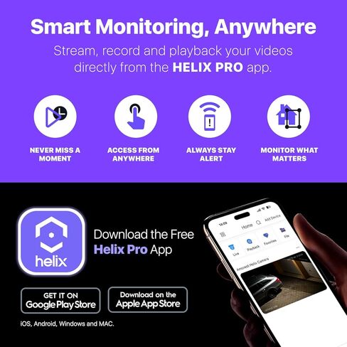 كاميرا Helix 2PK 5MP Security AI IP PoE، لون ليلي 98 قدمًا، اكتشاف الإنسان، متوافق مع NDAA، برج مراقبة داخلي خارجي، ميكروفون مدمج، يدعم 256 جيجابايت MicroSD، رادع، 2PK-HLX-IP5M-T103EW-AI in Kuwait