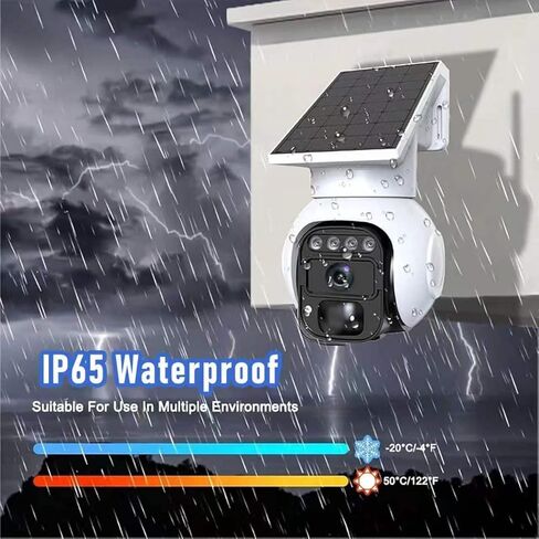 Outdoor 4G LTE Solar Network Camera, no WiFi Required, 1080P Color Night Vision, Two-Way Voice, Motion Detection, Supports IP65 Waterproof. Easy to Install in Various scenarios in Kuwait