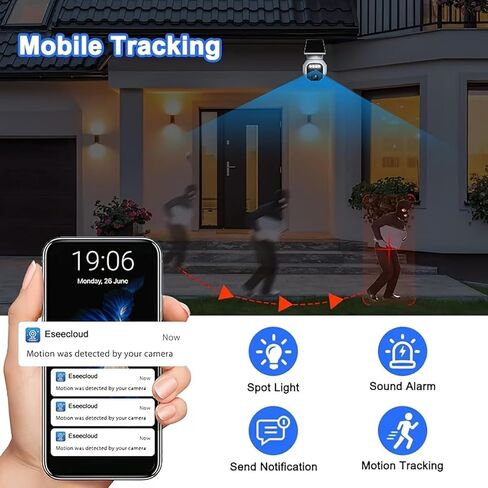 Outdoor 4G LTE Solar Network Camera, no WiFi Required, 1080P Color Night Vision, Two-Way Voice, Motion Detection, Supports IP65 Waterproof. Easy to Install in Various scenarios in Kuwait