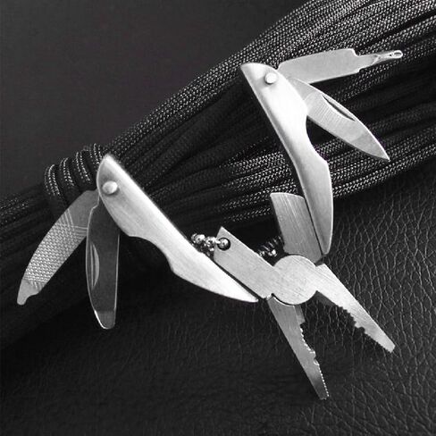 Mini Folding Pliers Multi Tool with Pouch Stainless Steel Pocket Keychain Tool for Camping Hiking Fishing Travel Small Repai in Kuwait